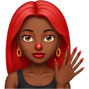 Baddie emoji with nails
 sticker