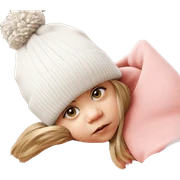 girl in hat and sweater sticker