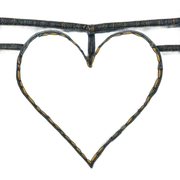 denim heart  sticker