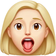 head shaking with tongue out  sticker