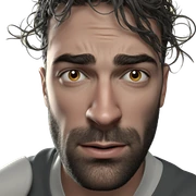 realistic portrait of a man sticker