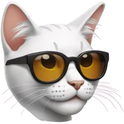 Cat with sunglasses sticker
