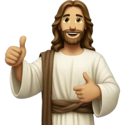 Jesus Christ giving thumbs up sticker