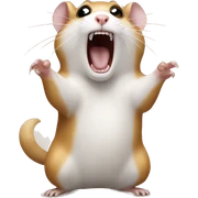 screaming hamster sticker
