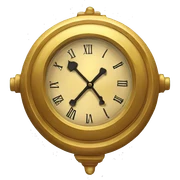 Gold clock sticker