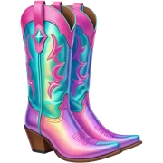 Neon cowgirl boots sticker