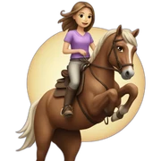 Girl on horse  sticker