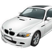 white bmw  sticker
