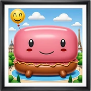  paris SPAM meat jeff koons style inflatable sculpture art  sticker