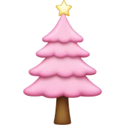 light pink christmas tree sticker