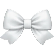 White bow on white bow sticker