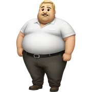 big fat man sticker