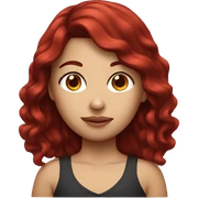 Dark red hair girl  sticker