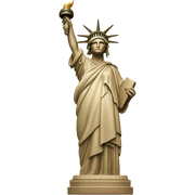 Beige Statue of Liberty  sticker