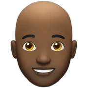 bald black guy sticker