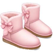 Pastel pink ugg shoes with bows  sticker