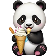 Panda rating ice cream sticker