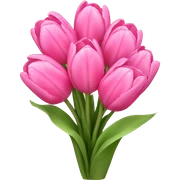 Bouquet of pink tulips sticker