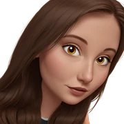 brown haired girl portrait sticker