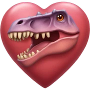 Dinosaur heart sticker