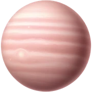 Pale pink planet with rings sticker