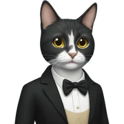 Gato negro sticker