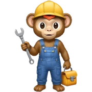 monkey mechanic  sticker