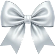 white satin bow sticker