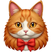 Cat with bow sticker