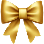 Gold bow sticker
