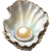 oyster with pearl  sticker