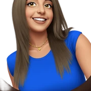 smiling girl with jewelry sticker