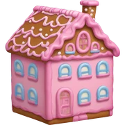 Pink gingerbread house sticker