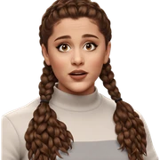 brown-haired girl with braids sticker