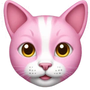 pink cat sticker