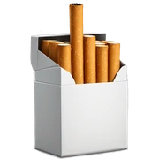 photorealistic pack of cigarettes sticker