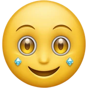 Emoji face with diamond eyes sticker