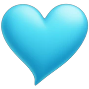 Sky blue heart  sticker