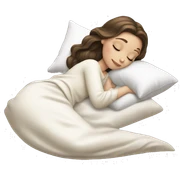 sleeping beauty brunette white girl with a silk pillow sticker