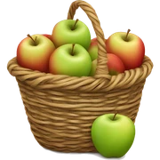 Basket of apples sticker