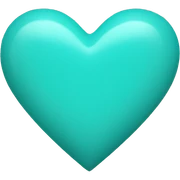 turquoise heart sticker