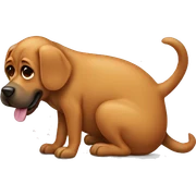 Dog pooping sticker