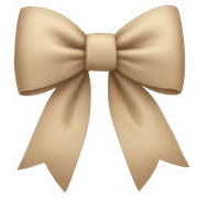 Beige bow  sticker