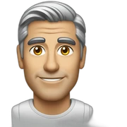 man george clooney style sticker