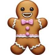 Pastel gingerbread man sticker