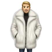 white fur coat sticker