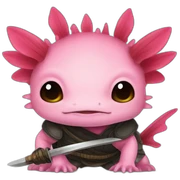 Axolotl ninja sticker