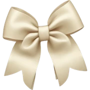 Cream bow sticker