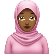 Chica con hijab de color rosa sticker