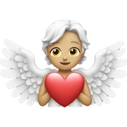 heart with angel wings sticker